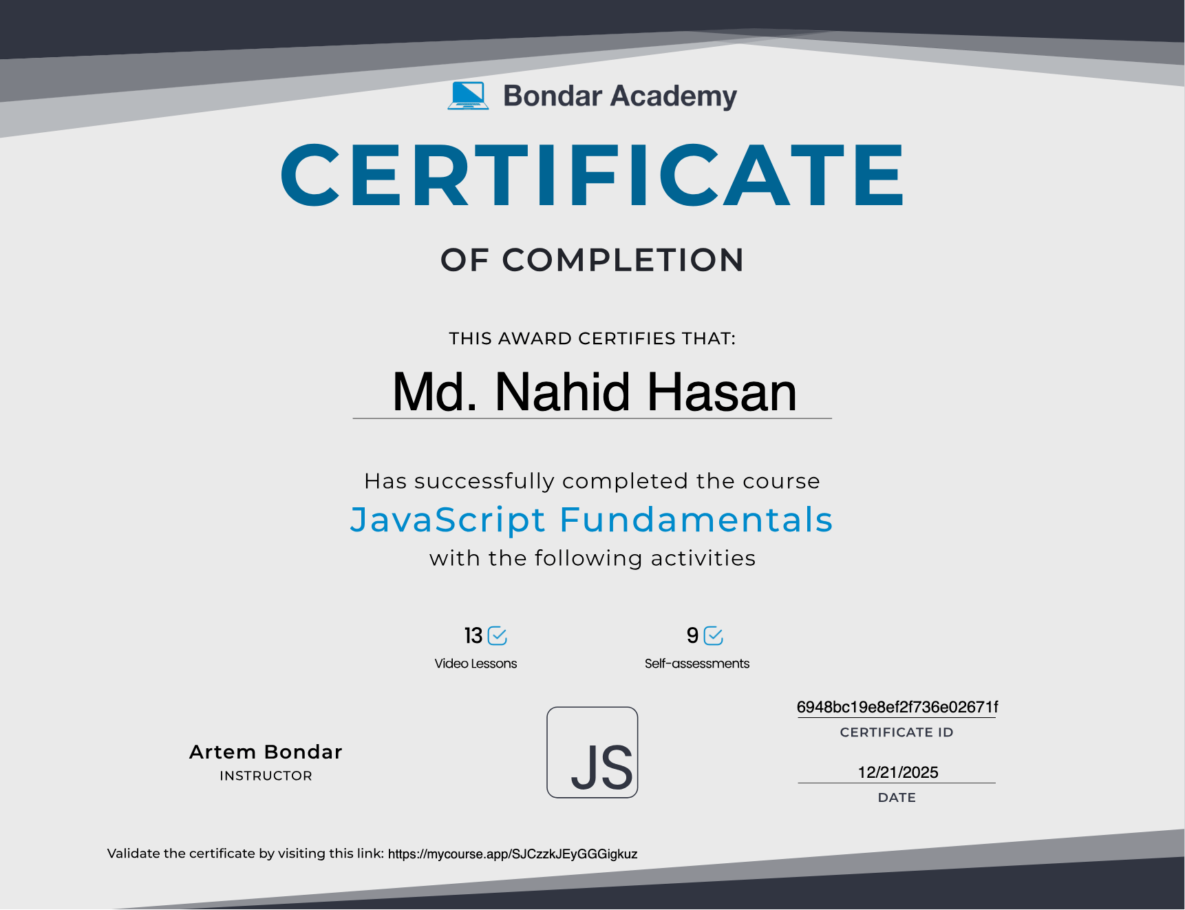 JavaScript Fundamentals